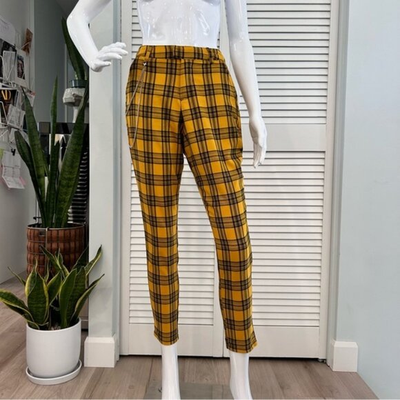 Hot Topic Yellow Plaid Pants With Detachable Chain - Picture 5 of 12